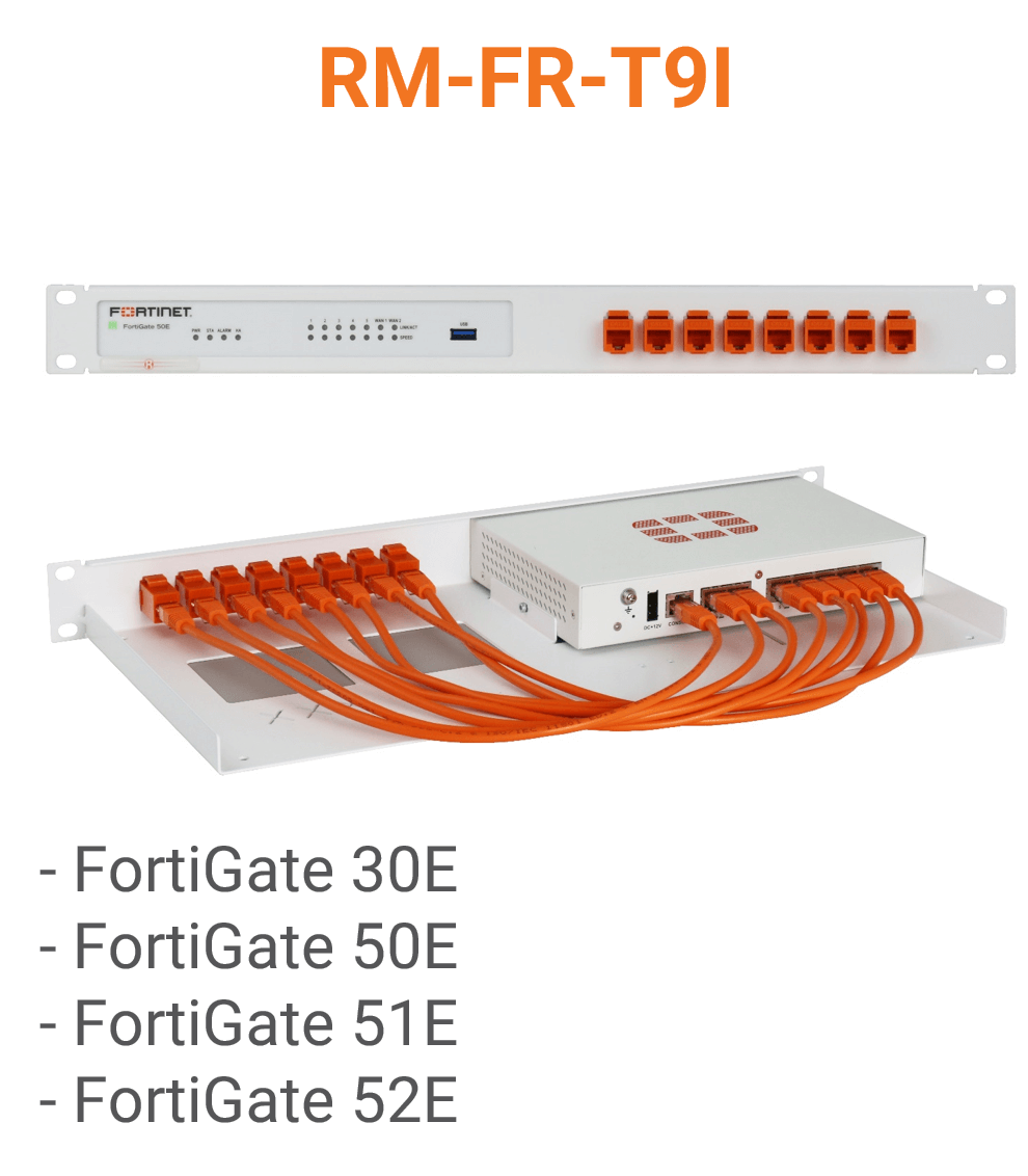 Rack Mount IT Kit für Fortinet FortiGate 30E/50E/51E/52E shielded/industrialized (End of Sale/Life)