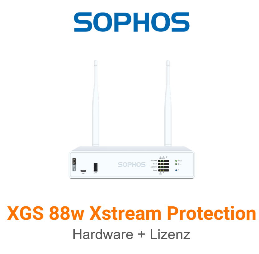 Sophos XGS 88w Firewall Hardware + Xstream Protection Lizenz Vorderseite