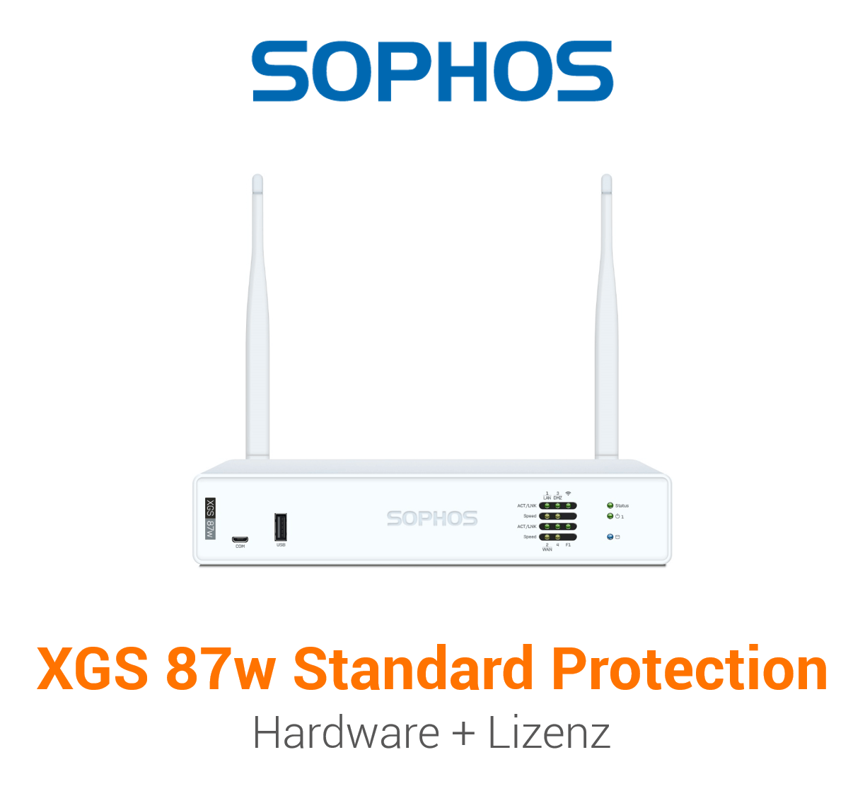 Sophos XGS 87w Firewall Hardware + Standard Protection Lizenz Vorderseite