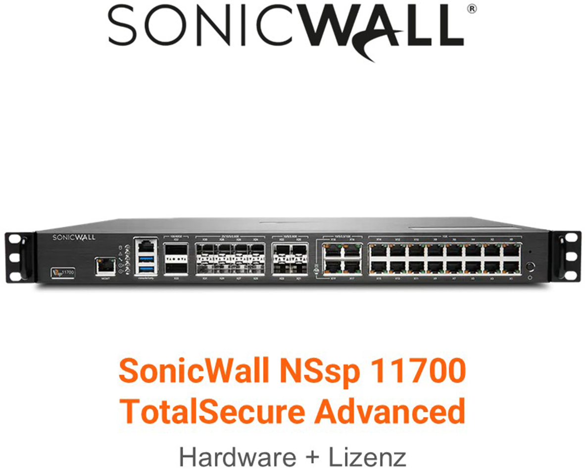 SonicWall NSSP 11700 TotalSecure Advanced Edition inkl. NSA 11700 Appliance